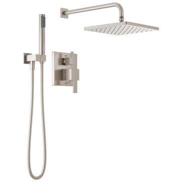 Ducha Completa con Válvula Modern Brushed Nickel