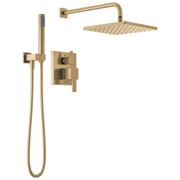 Ducha Completa con Válvula Modern Champange Bronze